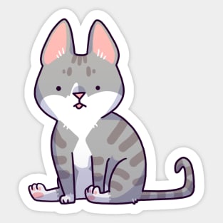 Grey Tabby Cat Sticker